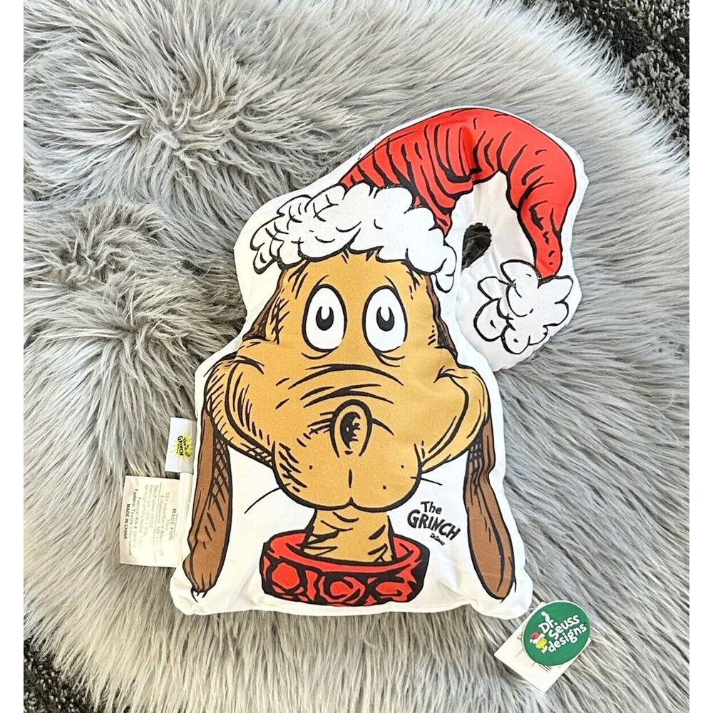 The Grinch Max Head Character Throw Holiday Pillow
